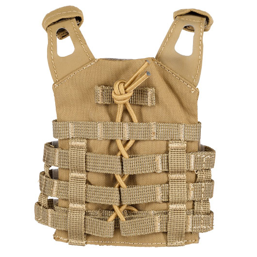 WoSport JPC-Style Mini Plate Carrier / Taktische Modulare Bierweste coyote Bild 5