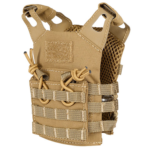 WoSport JPC-Style Mini Plate Carrier / Taktische Modulare Bierweste coyote Bild 6