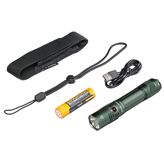 Fenix LED-Taschenlampe PD35 V3.0 1700 Lumen tropic green inkl. Akku, Grtelclip, Nylonholster Ladekabel und Lanyard Bild 4