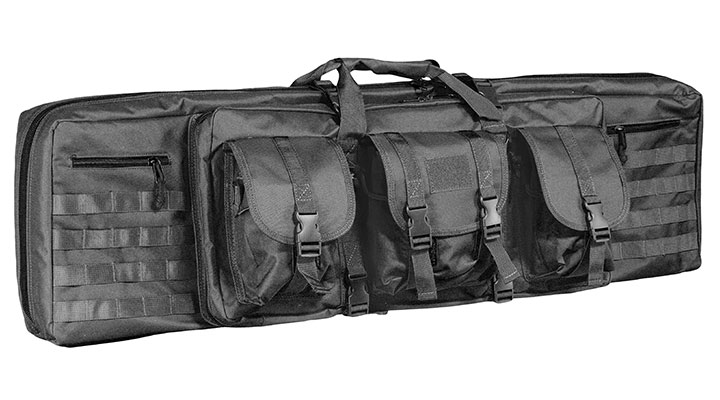 WoSport 42 Zoll / 108 cm Deluxe Double Soft Rifle Bag / Gewehr-Futteral f. 2 Gewehre schwarz