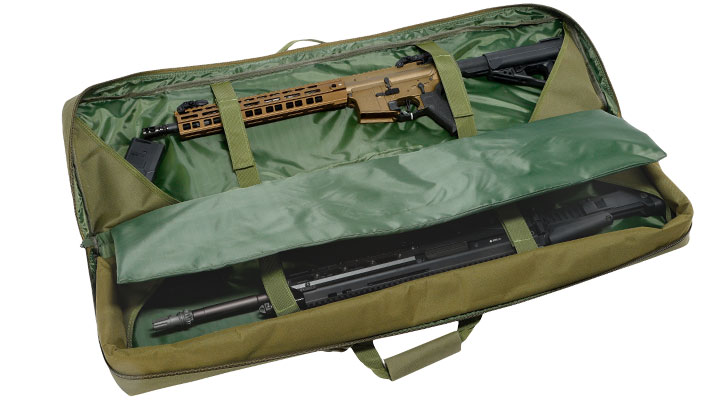 WoSport 42 Zoll / 108 cm Deluxe Double Soft Rifle Bag / Gewehr-Futteral f. 2 Gewehre oliv Bild 7