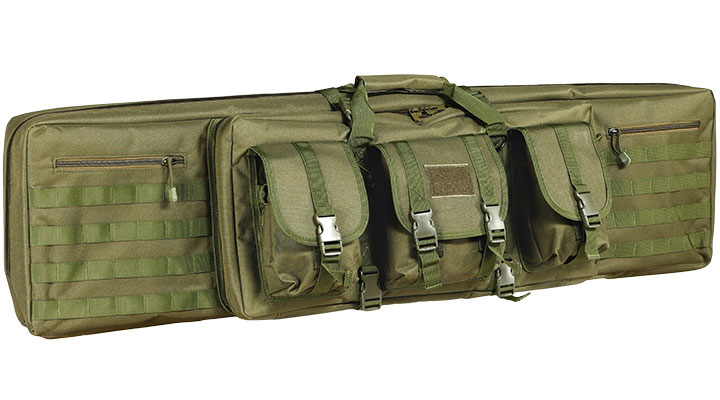 WoSport 46 Zoll / 117 cm Deluxe Double Soft Rifle Bag / Gewehr-Futteral f. 2 Gewehre oliv