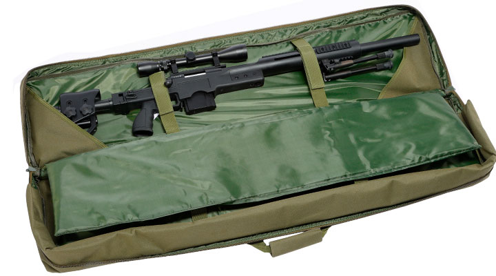 WoSport 46 Zoll / 117 cm Deluxe Double Soft Rifle Bag / Gewehr-Futteral f. 2 Gewehre oliv Bild 5