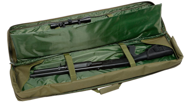 WoSport 46 Zoll / 117 cm Deluxe Double Soft Rifle Bag / Gewehr-Futteral f. 2 Gewehre oliv Bild 6