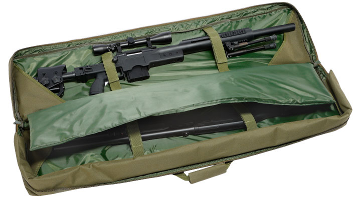 WoSport 46 Zoll / 117 cm Deluxe Double Soft Rifle Bag / Gewehr-Futteral f. 2 Gewehre oliv Bild 7