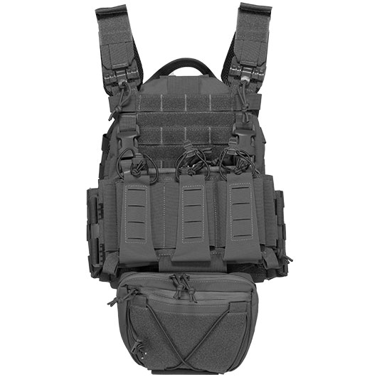 WoSport ARC-Style Tactical Plate Carrier Molle-Plattentrger Weste verstellbar schwarz