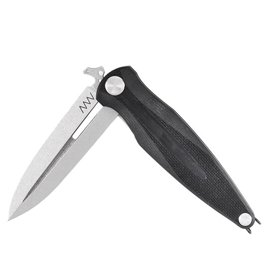 ANV Knives Einhandmesser Z400 BB G10 Sleipner Stahl schwarz/stonewash inkl. Grtelclip Bild 3