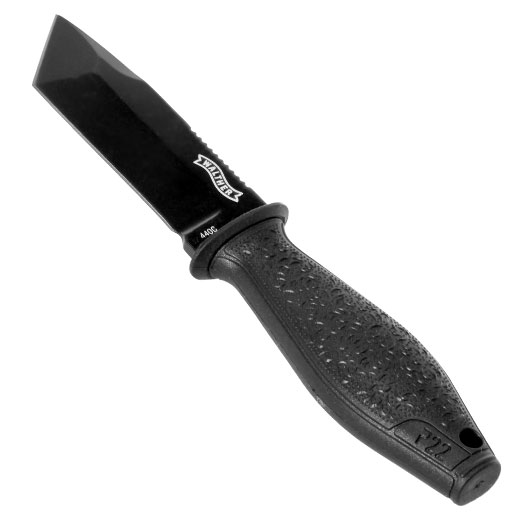 Walther Neck Knife P22 TSK Tanto schwarz inkl. Kydexscheide und Kugelkette Bild 2