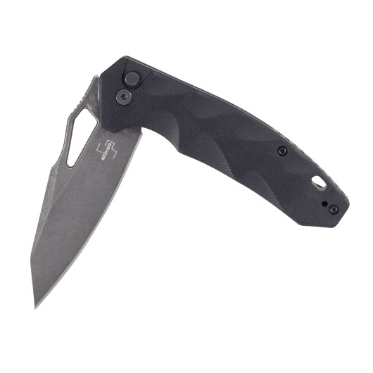 Bker Plus Einhandmesser Kirke Nitro-V Stahl schwarz/stonewash inkl. Grtelclip Bild 3