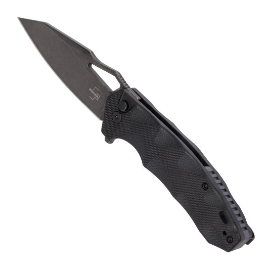 Bker Plus Einhandmesser Kirke Nitro-V Stahl schwarz/stonewash inkl. Grtelclip Bild 6