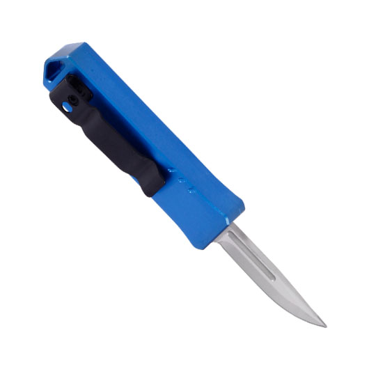 Bker Plus OTF Messer Micro USB D2 Stahl blau/silber inkl. Grtelclip Bild 1