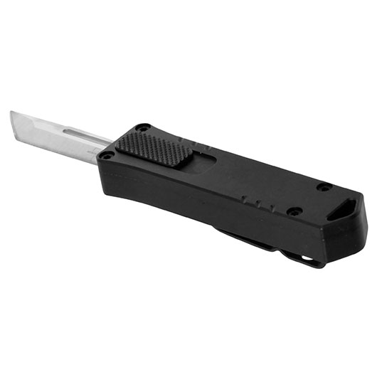 Bker Plus OTF Messer Micro USB Tanto D2 Stahl schwarz/silber inkl. Grtelclip Bild 2