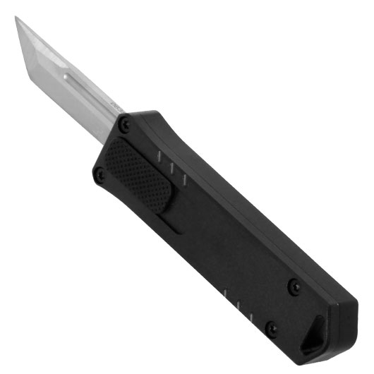 Bker Plus OTF Messer Micro USB Tanto D2 Stahl schwarz/silber inkl. Grtelclip Bild 5