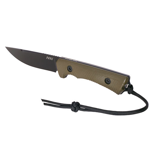 ANV Knives Outdoormesser P200 Sleipner Stahl Cerakote schwarz/oliv inkl. Kydexscheide Bild 6