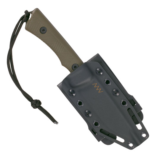 ANV Knives Outdoormesser P200 mit Sgezahnung Sleipner Stahl Cerakote oliv inkl. Kydexscheide Bild 4