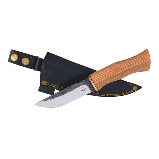 Njord Outdoormesser Olam Bushcraft braun inkl. Lederscheide und Aufbewahrungsbox Bild 3