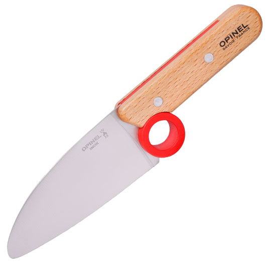 Opinel Kchenset fr Kinder le petit chef rot 3-teilig Messer, Schler und Fingerschutz Bild 2