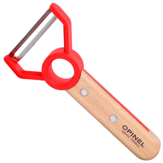 Opinel Kchenset fr Kinder le petit chef rot 3-teilig Messer, Schler und Fingerschutz Bild 3