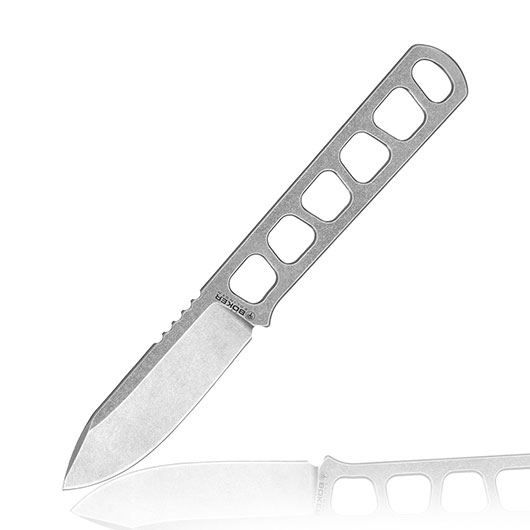 Bker Neck Knife BFF Packlite silber inkl. Kydexscheide und Kugelkette