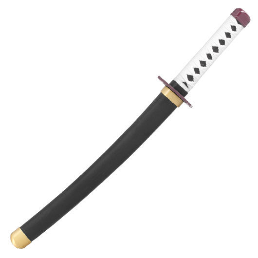 Haller Mini Katana Demon Slayer Giyu schwarz/wei inkl. Scheide und Schwertstnder Bild 3