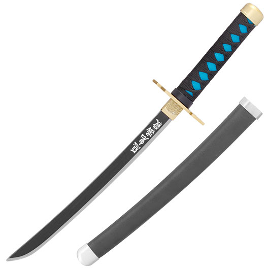 Haller Mini Katana Demon Slayer Muichiro schwarz/blau inkl. Scheide und Schwertstnder