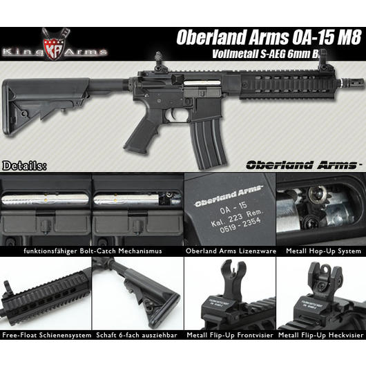 Versandrcklufer King Arms Oberland Arms OA-15 M8 Vollmetall S-AEG 6mm BB