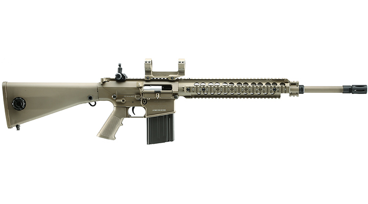 Versandrcklufer Ares / KAC SR-25 M110 SASS Vollmetall EFC-System S-AEG 6mm BB Dark Earth Bild 2