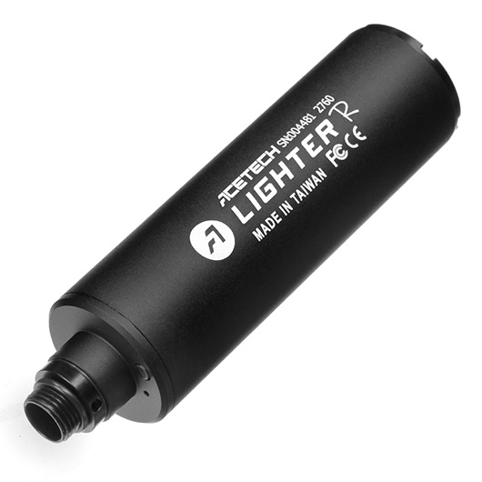 Acetech Lighter R Aluminium Silencer Mini Tracer Unit inkl. LiPo Akku 11mm+ / 14mm- schwarz Bild 1