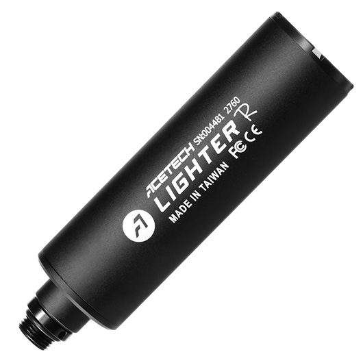 Acetech Lighter R Aluminium Silencer Mini Tracer Unit inkl. LiPo Akku 11mm+ / 14mm- schwarz Bild 3