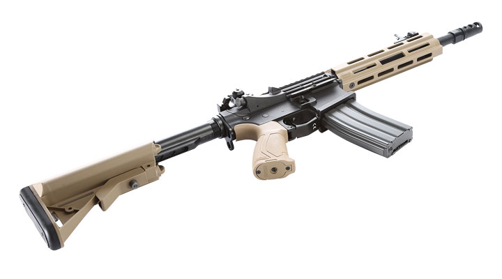 Versandrckufer G&G CM16 Raider 2.0 M-LOK Komplettset S-AEG 6mm BB Desert Tan Bild 4