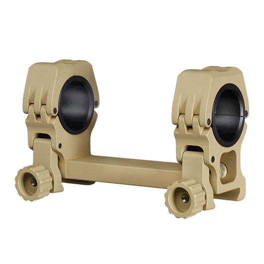 Aim-O M10 QD-L High Integral Mount fr 25 / 30mm Zielfernrohre mit Wasserwaage tan Bild 2