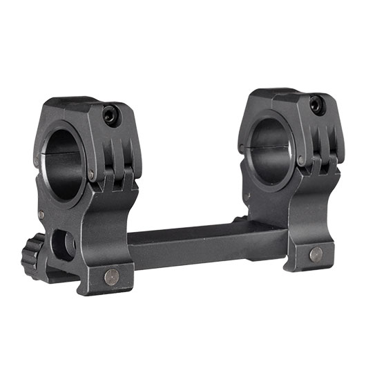 Aim-O M10 QD-L High Integral Mount fr 25 / 30mm Zielfernrohre mit Wasserwaage schwarz Bild 1