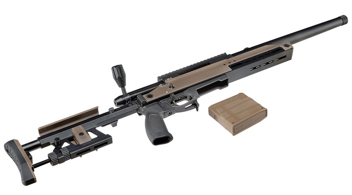 Silverback TAC-41 A mit Aluminium Chassis Bolt Action Snipergewehr Springer 6mm BB Flat Dark Earth Bild 4