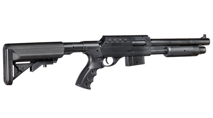 Vigor M3000 Tactical Shotgun mit Schiebeschaft Springer Softair 6mm BB schwarz Bild 3