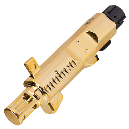 APS M4 / M16 CO2BB GBox Loading Nozzle komplett mit Dsengehuse gold - Softairgas-Version Bild 1