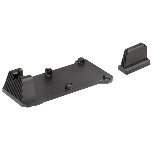 RWA CNC Aluminium RMR Sight Direkthalterung inkl. Visierung vorne schwarz f. VFC Glock / EXA GBB Serie Bild 2