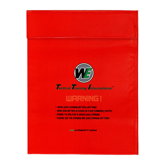 Wei-ETech LiPo Safety Bag Large 23 x 30cm Feuerfeste Sicherheitstasche rot