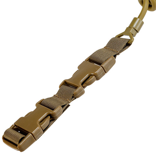 WoSport Upgraded Pistolen Lanyard / Fangriemen mit Schlaufe tan Bild 2