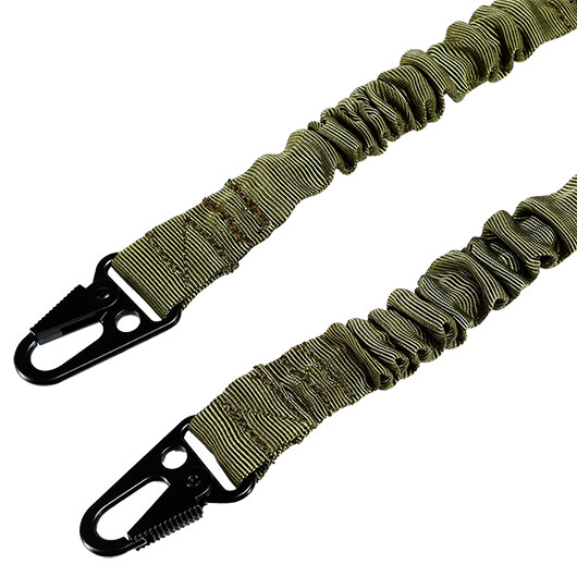 WoSport 2-Punkt Tragegurt Dual Bungee Universal Tactical mit Metallkarabiner oliv Bild 2