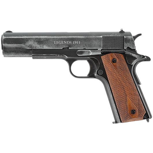 Legends 1911 Airsoft Vollmetall CO2 BlowBack 6mm BB Vintage-Edition mit Echtholz-Griffschalen Bild 1