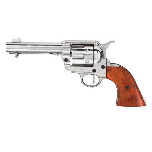 Colt Peacemaker Kal.45 USA 1873 vernick. m. Holzgriff  Deko