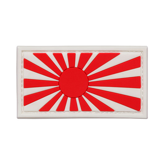 3D Rubber Patch mit Klettflche japanische Kriegsflagge fullcolor