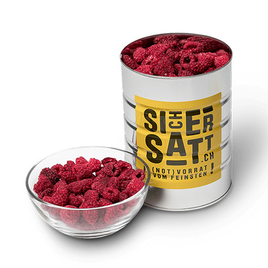 SicherSatt Notration Himbeeren 150g Dose inkl. Deckel zum Wiederverschlieen