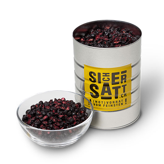 SicherSatt Notration Aroniabeeren 400g Dose inkl. Deckel zum Wiederverschlieen