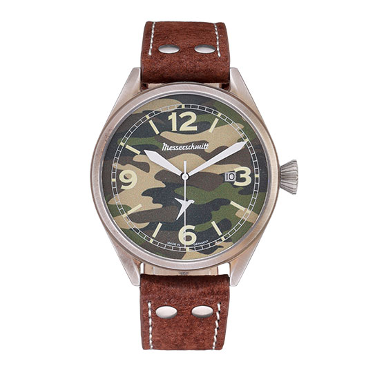 Messerschmitt Vintage Fliegeruhr ME-43ARMY mit Wasserbffelband