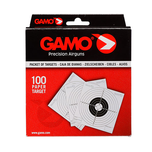 Gamo 14x14cm Papier-Zielscheiben 100er Packung Bild 1