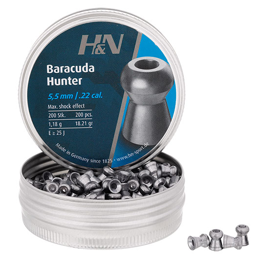 H&N Rundkopf-Diabolos Baracuda Hunter Hohlspitze 5,5mm 200 Stck