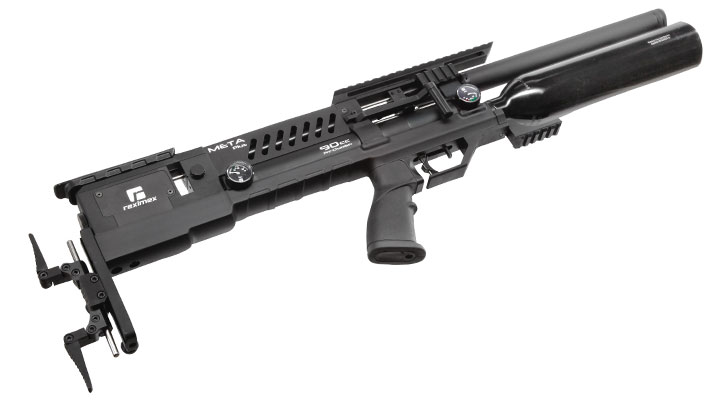 Reximex Meta Plus Pressluftgewehr 4,5mm Diabolo schwarz inkl. 2 x 14-Schuss Magazin, One-Shot-Tray und Waffenkoffer Bild 8