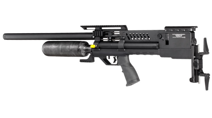 Reximex Meta Premium Pressluftgewehr 4,5mm Diabolo schwarz inkl. 2 x 14-Schuss Magazin, One-Shot-Tray und Waffenkoffer Bild 2