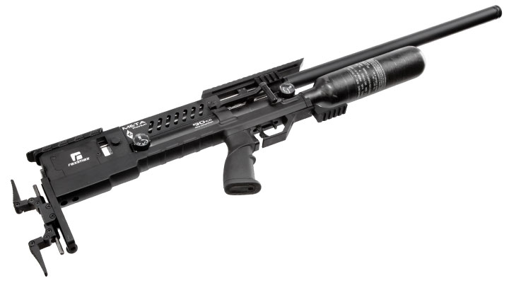 Reximex Meta Premium Pressluftgewehr 4,5mm Diabolo schwarz inkl. 2 x 14-Schuss Magazin, One-Shot-Tray und Waffenkoffer Bild 8